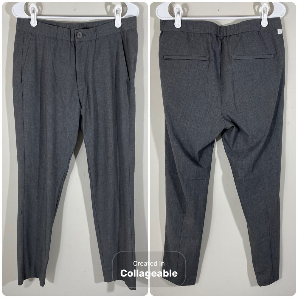 Ministry of Supply Velocity Pants Mens Size Medium 32 X 30 Gray Elastic Waist